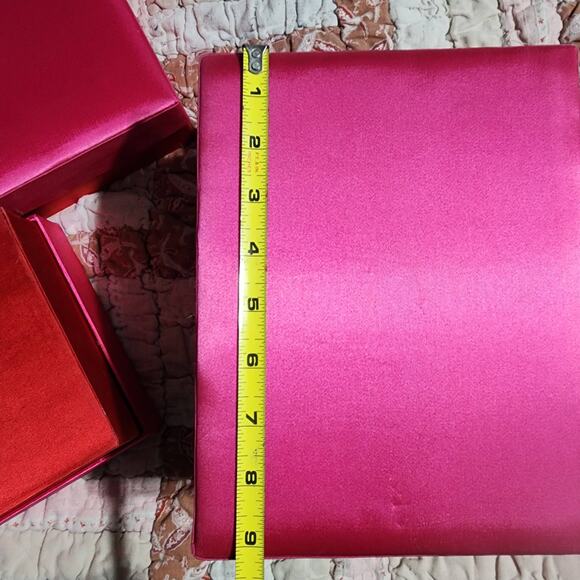 Lot of 5 Used Gift Boxes With Attached Ribbon, 7in x 3in x 9in - Picture 5 of 9